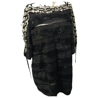 Pre-owned Faith Connexion Lace Mid-length Dress In Black