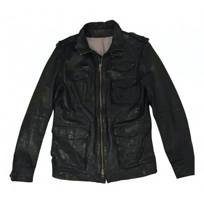 Pre-owned Drykorn Leather Jacket In Black