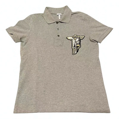 Pre-owned Loewe Grey Cotton Polo Shirts