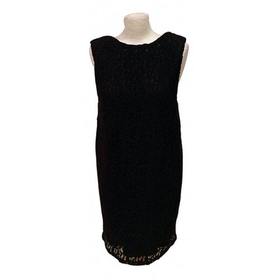 Pre-owned Gestuz Lace Mid-length Dress In Black