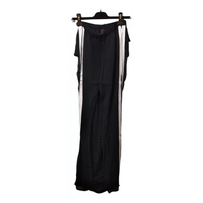 Pre-owned Vera Wang Silk Maxi Skirt In Black