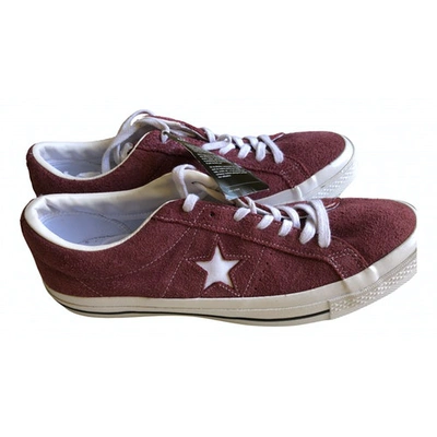 Pre-owned Converse Low Trainers In Purple