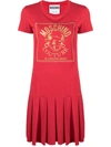 MOSCHINO LOGO-EMBROIDERED T-SHIRT DRESS