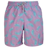 ROBERT & SON BEACHWEAR LTD MEN'S PINK / PURPLE CHAMELEON SWIM SHORTS