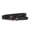 Prada Saffiano Leather Belt In Black