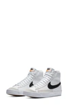Nike Kids' Blazer Mid '77 Vintage Sneaker In White/ Black/ Orange