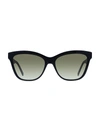 Dior 30montaigne Mini 56mm Gradient Square Sunglasses In Black