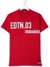 DSQUARED2 TEEN LOGO PRINT T-SHIRT