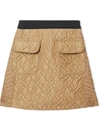 BURBERRY MONOGRAM QUILTED A-LINE SKIRT