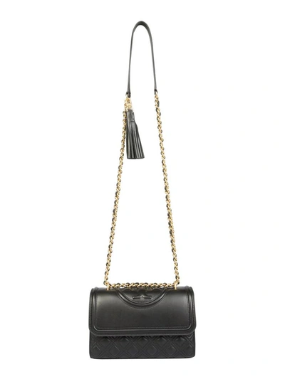 Tory Burch Fleming Black Leather Shoulder Bag