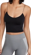 Free People Seamless Skinny Strap Top-black In Black