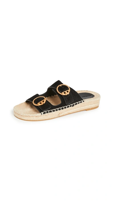 Tory Burch Selby Two Band Sandals In Perfect Black