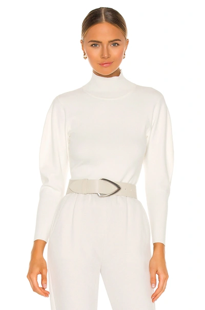 A.l.c Eberly Cropped Ribbed Cotton-blend Turtleneck Jumper In White