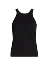 The Row Frankie Rib Organic Cotton Tank Top In Black