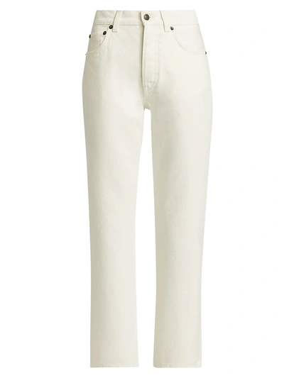 The Row Christie High-rise Straight-leg Jeans In White