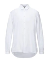 Saint Laurent Straight Hem Buttoned Shirt In White