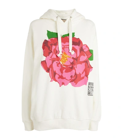 Gucci Ken Scott Print Cotton Hooded Sweatshirt In White