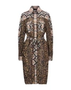 Burberry Costanza Leopard & Python Print Shirtdress In Khaki