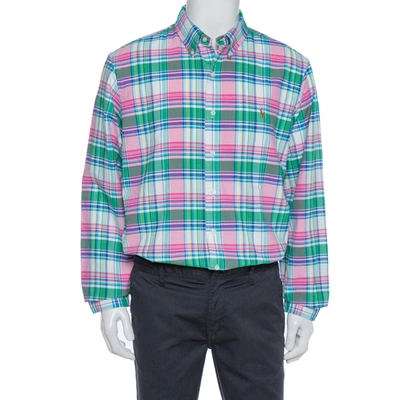 Pre-owned Ralph Lauren Multicolor Plaid Cotton Long Sleeve Button Front Shirt Xl