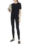 N•peal Mélange Cashmere And Silk-blend Leggings In Black