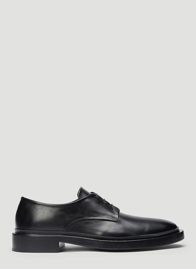 Jil Sander Lace-up Leather Derby Shoes In Black