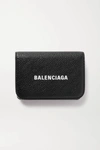 BALENCIAGA MINI PRINTED TEXTURED-LEATHER WALLET