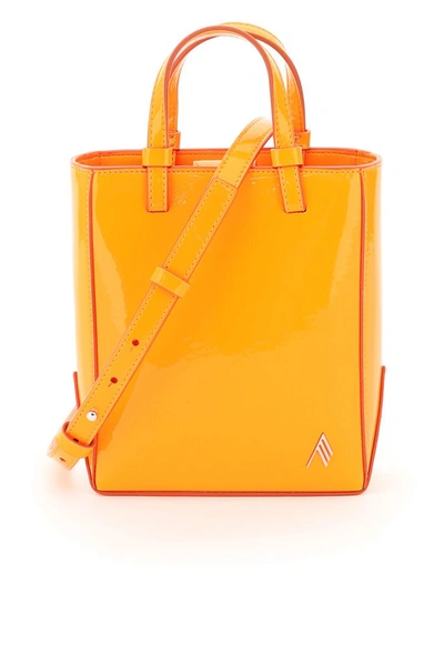 Attico Drew Hand Bag In Orange Leather