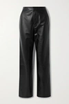 RTA MANON LEATHER WIDE-LEG PANTS