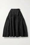 CECILIE BAHNSEN LILLY GATHERED SHELL MIDI SKIRT