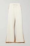 JW ANDERSON PANELED COTTON-TERRY AND JERSEY TRACK PANTS