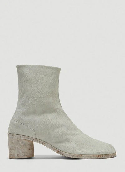 Maison Margiela Painted Tabi Boots In White