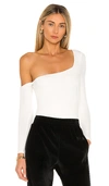 Superdown Haley One Shoulder Bodysuit In White