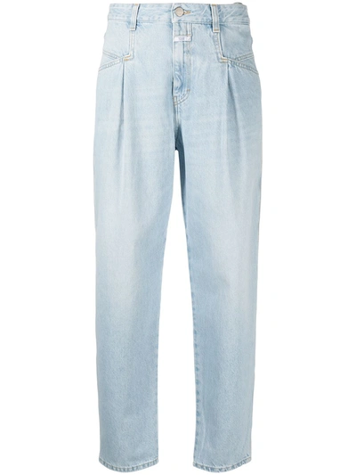 Closed High Rise Straight-leg Jeans In Blue