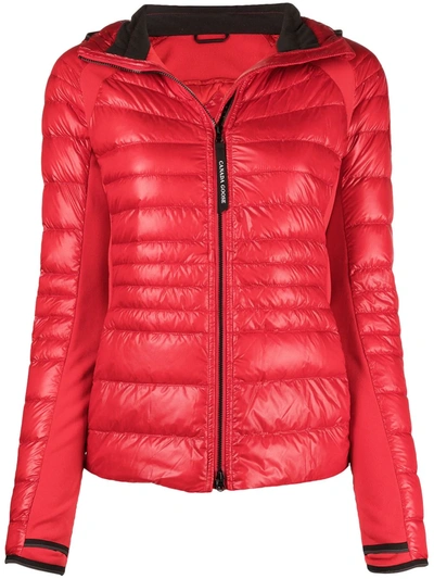 Canada Goose Hooded Padded Jacket In Red