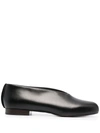 LEMAIRE ROUND-TOE LEATHER SLIPPERS