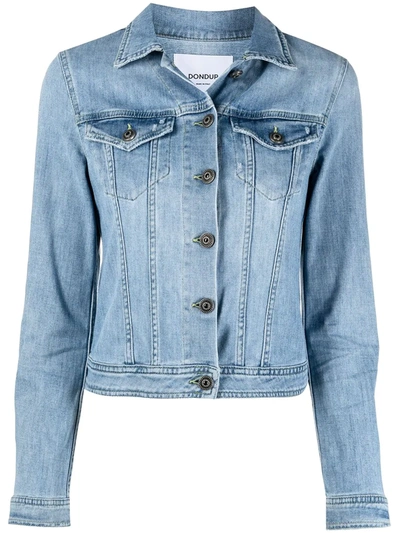 Dondup Distressed-effect Denim Jacket In Light Blue