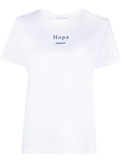 Dondup Hope Embroidery T-shirt In White