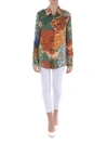 Dsquared2 Jungle Print Silk Shirt In Multi