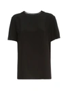 JOSEPH RUBIN CREPE DE SOIE T-SHIRT,JF005233 0010 BLACK