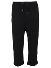 Balmain Drawstring Tapered Track Pants In Pa Noir