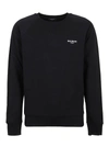 BALMAIN ECO DESIGN FLOCK SWEATSHIRT,VH1JQ005B071 EAB NOIR BLANC