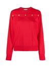 BOTTEGA VENETA OPEN BUTTON SWEATER,648729V09S0 6144 NAIL POLISH