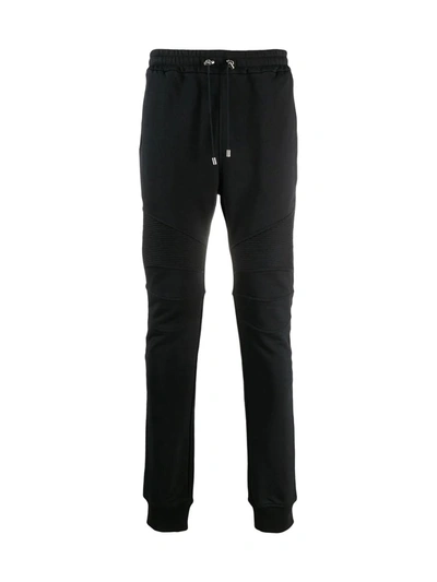 Balmain Eco Design Flock Sweatpants In Eab Noir Blanc