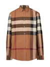 BURBERRY CHADBURY SHIRT,8037640 A8894 BIRCH BROWN