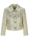 DOLCE & GABBANA DOLCE & GABBANA CROPPED LAMÉ JACQUARD JACKET,11689621