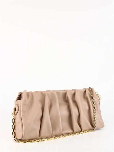 Elleme Long Vague Pleated Chain Shoulder Bag In Taupe