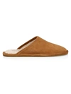 VINCE HAMPTON SHEARLING-LINED SUEDE SLIPPERS,400012726095