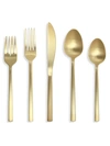 FORTESSA AREZZO BRUSHED GOLD 5-PIECE STAINLESS STEEL PLACE SETTING SET,400012428863