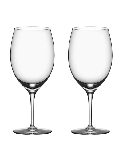Orrefors Set Of 2 Premier Cabernet Glasses In Transparent
