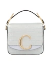 CHLOÉ CHLOE C MINI BAG IN LIGHT CLOUD